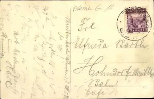 Ak Potůčky Breitenbach Region Karlsbad, Dreckschänke