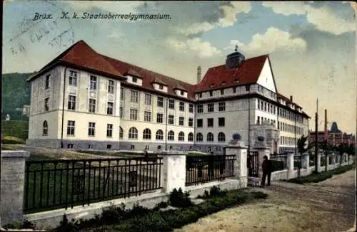 Ak Most Brüx Region Aussig, K. k. Staatsoberrealgymnasium