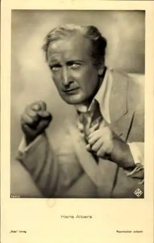 Ak Schauspieler Hans Albers, Portrait, Ross Verlag 7041/1
