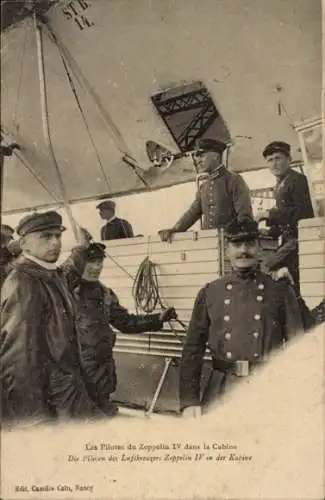 Ak Lunéville, Un Dirigéable allemand, Type Zeppelin, Terrain de Manoeuvres