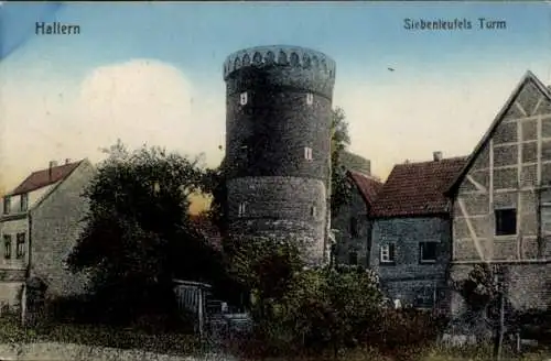 Ak Haltern am See Westfalen, Siebenteufels Turm