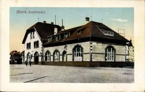 Ak Moers am Niederrhein, Hauptbahnhof