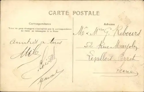 CPA Verdun-Meuse, Dirigeable Ville de Paris, Hangar, 1908