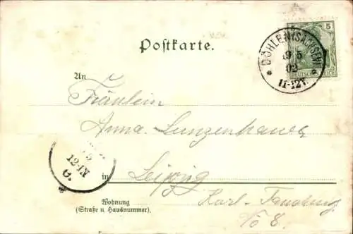 Litho Rötha in Sachsen, Obstweinschänke mit Umgebung