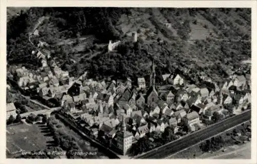 Ak Gemünden am Main Unterfranken, Fliegeraufnahme