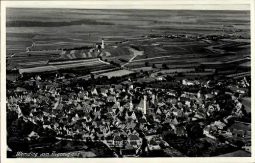 Ak Wemding in Schwaben, Fliegeraufnahme