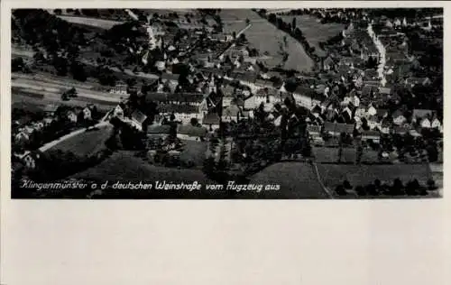 Ak Klingenmünster an der Weinstraße Pfalz, Fliegeraufnahme