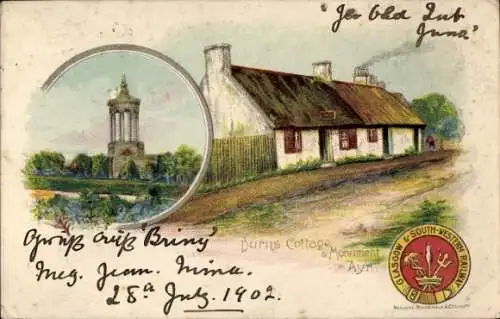 Ak Ayr Schottland, Burns Cottage, Monument