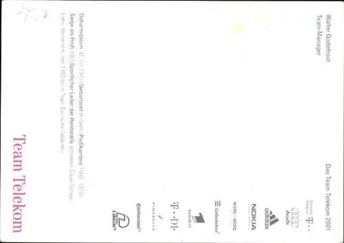 Ak Radrennsportler Walter Godefroot, Portrait, Autogramm