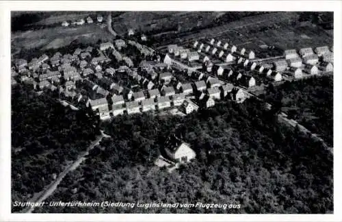 Ak Untertürkheim Stuttgart in Württemberg, Fliegeraufnahme, Siedlung Luginsland