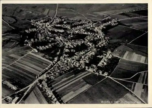 Ak Wölfis Ohrdruf in Thüringen, Fliegeraufnahme