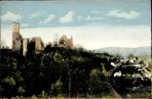 Ak Bakov nad Jizerou Bakow Backofen an der Iser Mittelböhmen, Burg Zvířetice