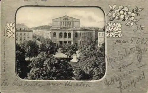 Passepartout Ak München, Gärtnerplatz