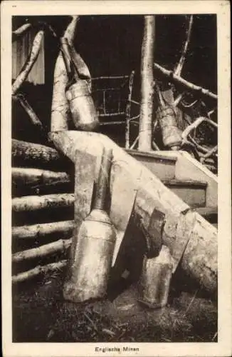 Ak Englische Minen, Kriegsbeute