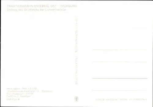 Ak Traditionsbahn Radebeul Ost-Radeburg, Eisenbahn