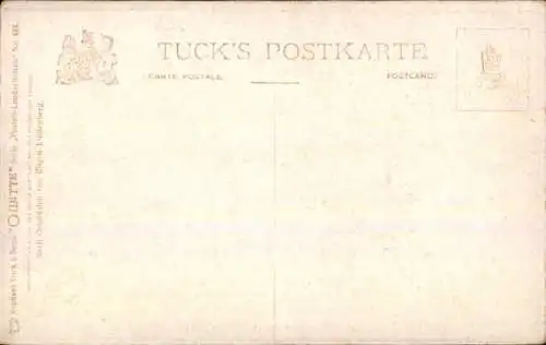 Künstler Ak Wohnhaus, Hof, Henne, Blühender Baum