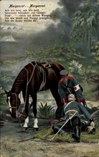 Ak Verwundeter Soldat, Sanitäter, I. WK