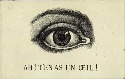 Ak Kitsch, Auge, Augenbrauen