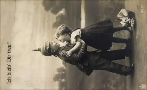 Ak Wien 9. Alsergrund Himmelpfortgrund, Soldat und Kind, Liebespaar, patriotisch