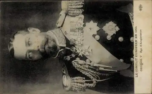 Ak Ort Kochel am See Oberbayern, George V. in Uniform, Orden und Schärpe tragend