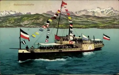 Ak Meersburg am Bodensee, Bodenseedampfer