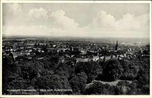 Ak Eberswalde in der Mark, Gesamtansicht, Aussichtsturm