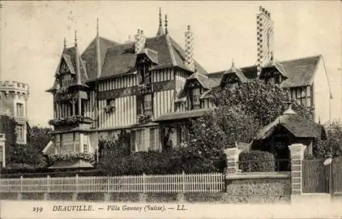 Ak Deauville Calvados, Villa Gaunay