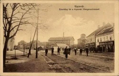 Ak Kapuvár Ungarn, Straßenansicht