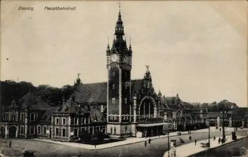 Ak Gdańsk Danzig, Hauptbahnhof