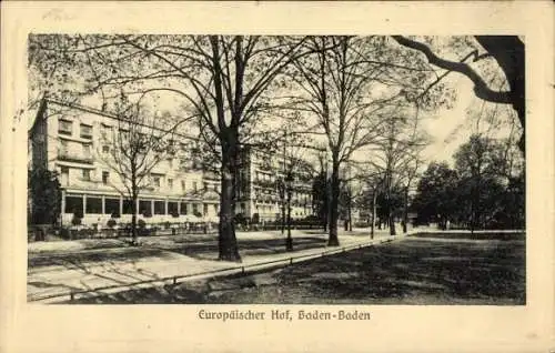 Ak Baden Baden am Schwarzwald, Europäischer Hof