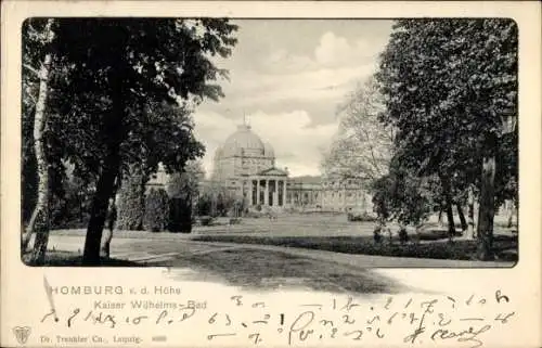 Ak Bad Homburg vor der Höhe Hessen, Homburg, Kaiser Wilhelms-Bad, historische Architektur, Par...