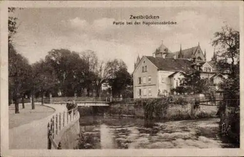 Ak Zweibrücken in der Pfalz, Napoleonsbrücke