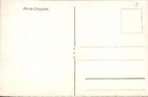 Ak Aachen, Aussicht auf Burggraben