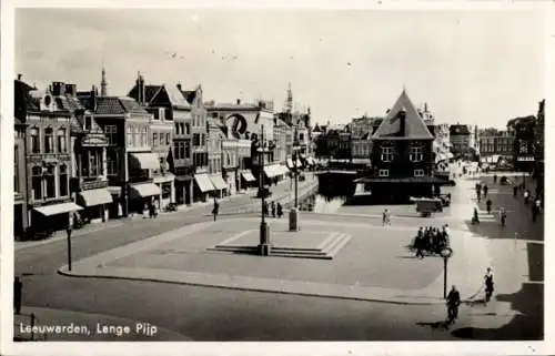 Ak Leeuwarden Friesland Niederlande,  Lange Pijp, Stadtansicht, Kanal, historische Gebäude