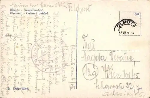 Ak Olomouc Olmütz Stadt, Gesamtansicht