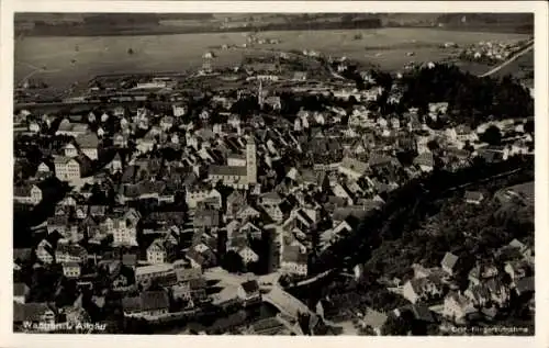 Ak Wangen im Allgäu, Fliegeraufnahme