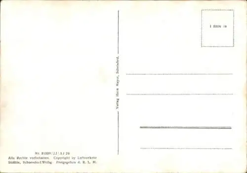 Ak Scheinfeld im Steigerwald Mittelfranken, Luftaufnahme
