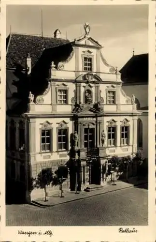 Ak Wangen im Allgäu, Rathaus, Wangen i Allgäu, historische Architektur, Schöne Form