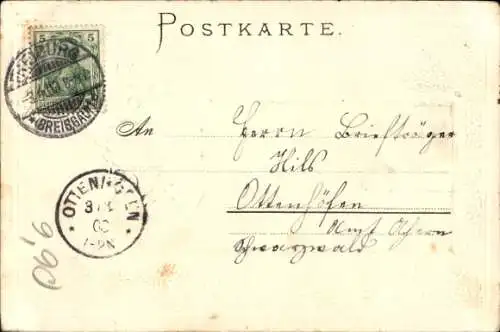 Präge Wappen Litho Freiburg im Breisgau, Münster