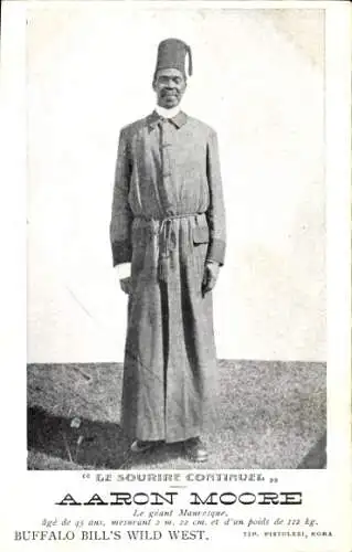 CPA Les Sourire Continue, Aaron Moore, Le Geant Mauresque
