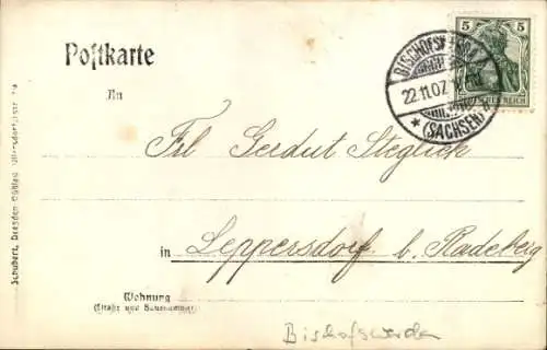 Foto Ak Bischofswerda in Sachsen, Fischhandlung Max Ziegenhals