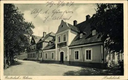 Ak Potůčky Breitenbach Region Karlsbad, Dreckschänke