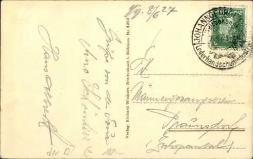 Ak Potůčky Breitenbach Region Karlsbad, Dreckschänke
