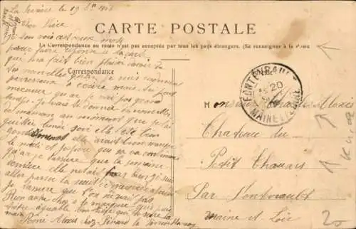 CPA Vire, Tour de France 1906, Arrivee au Controle