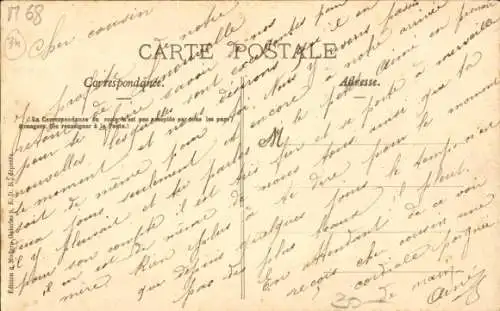 CPA Béziers Hérault, Tour de France 1907, Controle, Cafe des Etats Unis