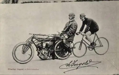 Ak Charles Ingold mit Schrittmacher, Autogramm