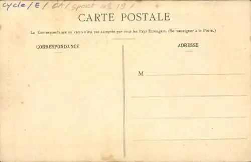 CPA Radrennfahrer Goven, français