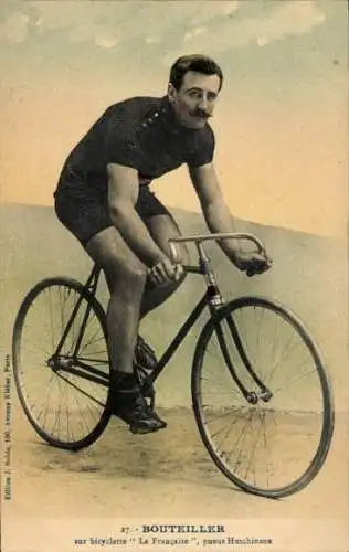 CPA Radrennfahrer Bouteiller, Bicyclette La Française