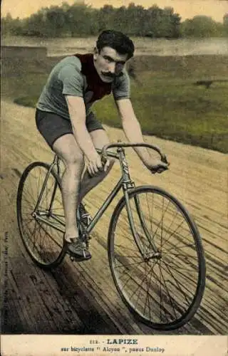 CPA Radrennfahrer Lapize, sur bicyclette Alcyon