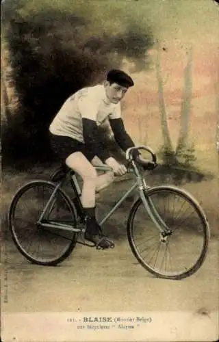 CPA Radrennfahrer Blaise, Routier Belge, sur bicyclette Alcyon